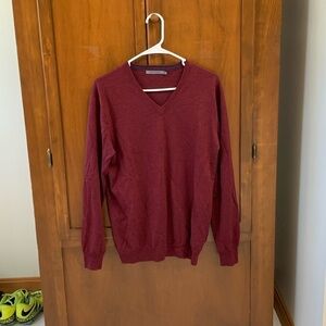 BARKERS New Zealand 💯 merino wool burgundy sweater #eclectic grandpa mens MED